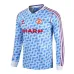 Manchester United 1990 - 92 Auswärts - Blau Retro - Langärmel - Trikot
