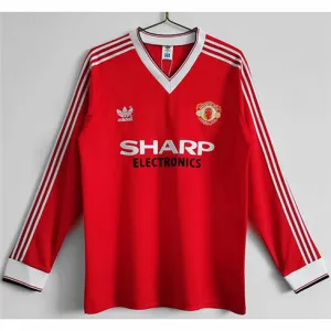 Manchester United 1983 Home - Red Retro Long - Sleeve Jersey