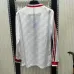Maillot rétro à manches longues d'extérieur blanc de Manchester United en 1986