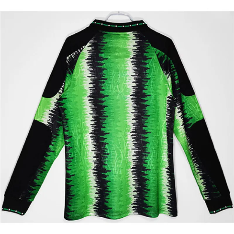 Maillot rétro à manches longues du gardien de Manchester United 1990/91 - Vert/Noir