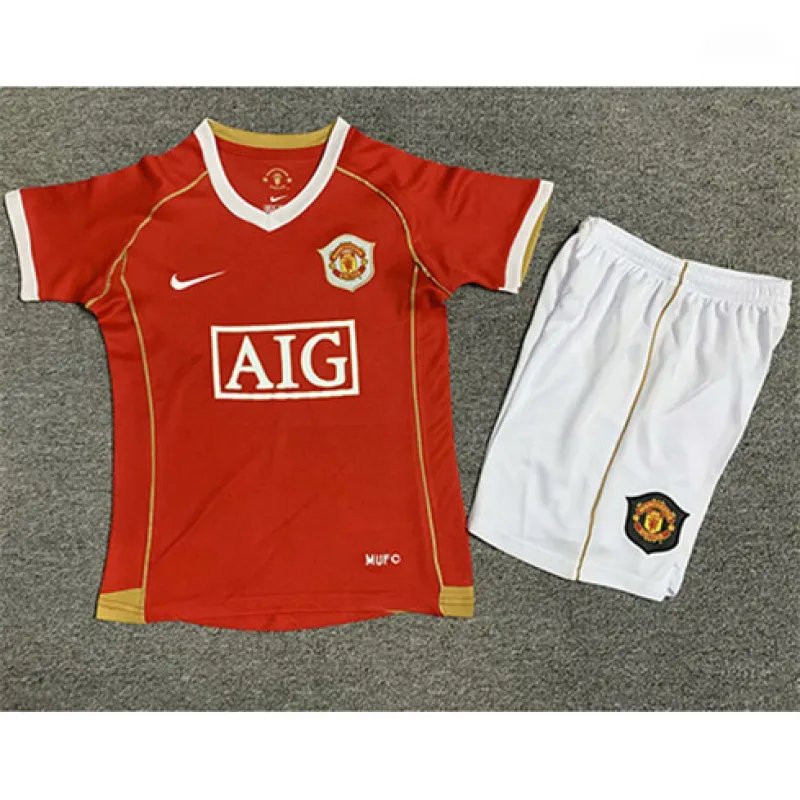Maillot rétro pour enfants de Manchester United 2005/06 domicile - Rouge