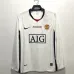 Maillot rétro à manches longues d'extérieur de Manchester United 2008/09 - Blanc
