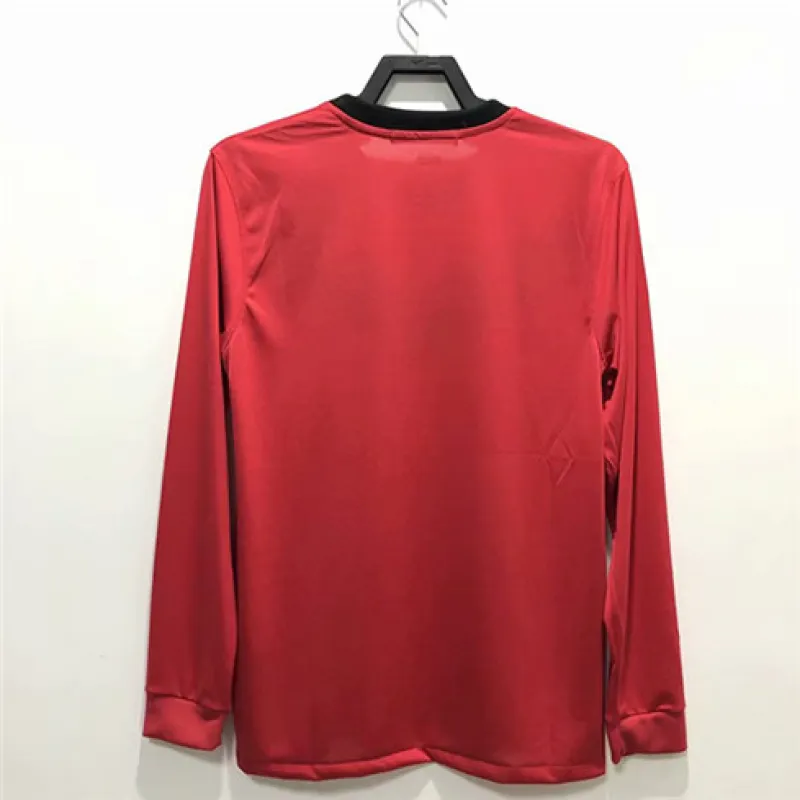 Manchester United Retro Langärmel-Heim-Trikot 2010 - Rot