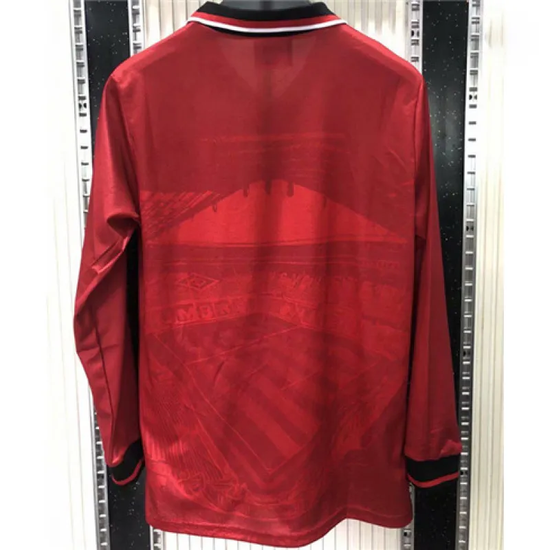 Manchester United Retro Langärmel-Heim-Trikot 1994-96 - Rot