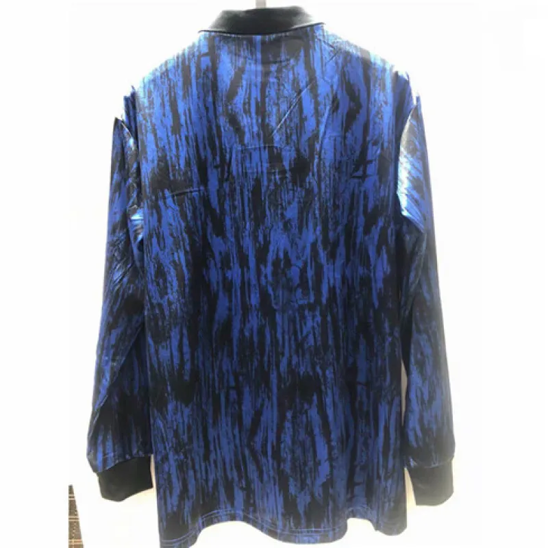 Maillot rétro à manches longues d'extérieur de Manchester United 1993 - Bleu