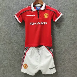 Manchester United Kids' Retro Jersey 1998/99 Home - Red