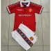 Maillot rétro pour enfants de Manchester United 1998/99 domicile - Rouge