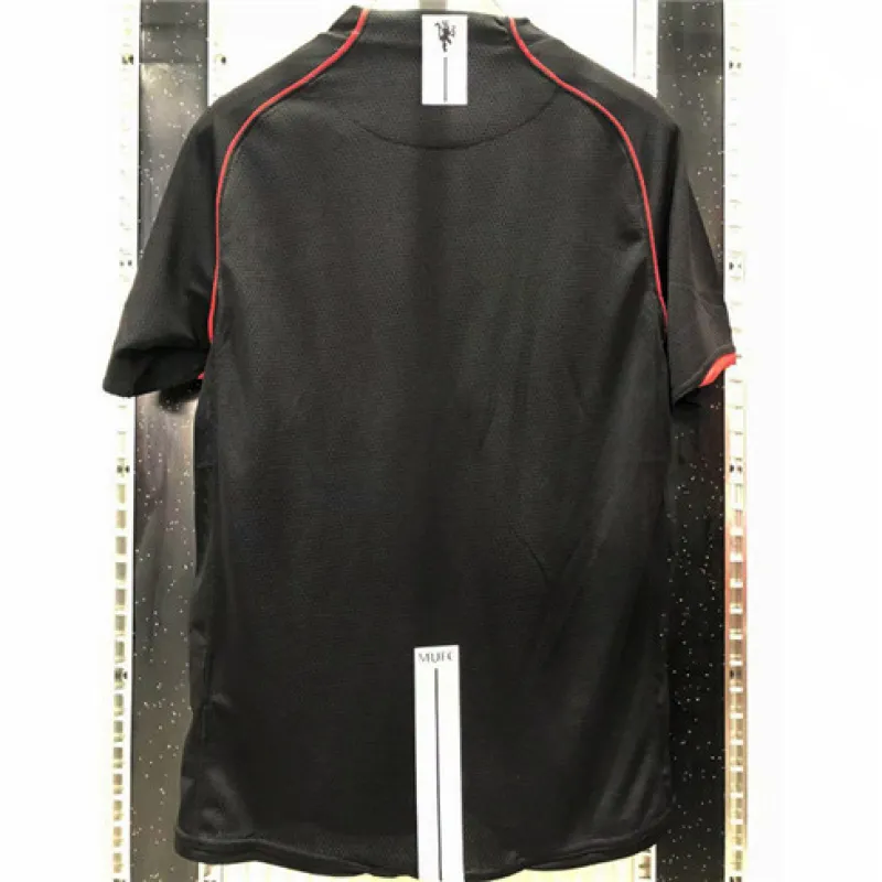 Maillot rétro d'extérieur de Manchester United 2007/08 - Noir