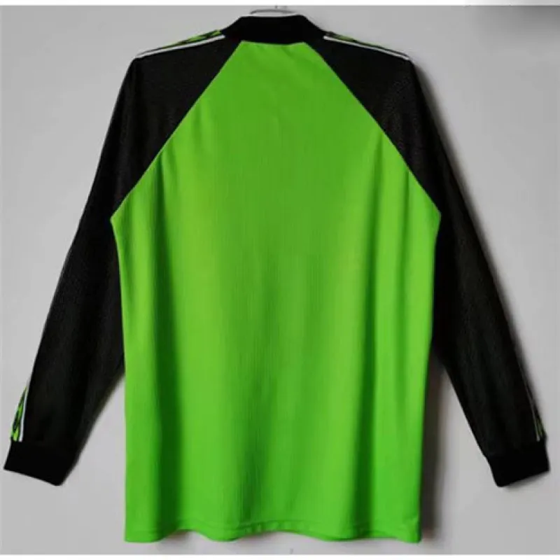 Maillot rétro à manches longues du gardien de Manchester United 1998 - Vert