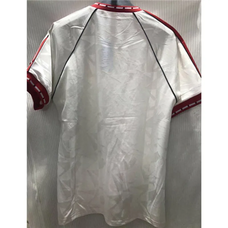 Maillot rétro d'extérieur de Manchester United 1991 - Blanc