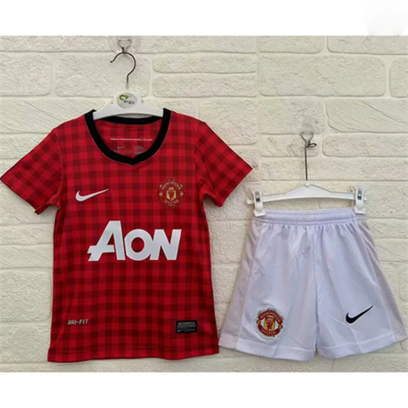 Maillot rétro pour enfants de Manchester United 2012/13 domicile - Rouge