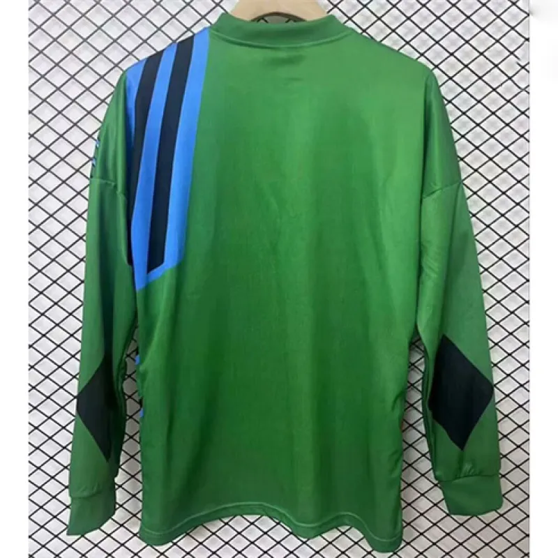 Maillot rétro à manches longues du gardien de Manchester United 1992/93 - Vert