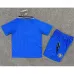 Maglia retro per bambini di Manchester United 1996-98 di trasferta - Azzurra