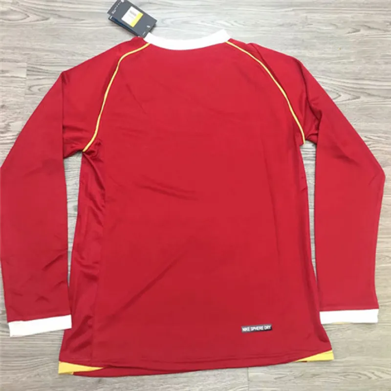 Maillot rétro à manches longues de domicile de Manchester United 2006/07 - Rouge
