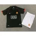 Maillot rétro pour enfants de Manchester United 2007/08 Extérieur - Noir