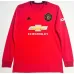 Manchester United Retro Langärmel-Heim-Trikot 2019/20 - Rot