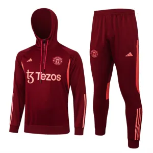 Manchester United Kapuzen-Sportanzug 2024/25 Weinrot