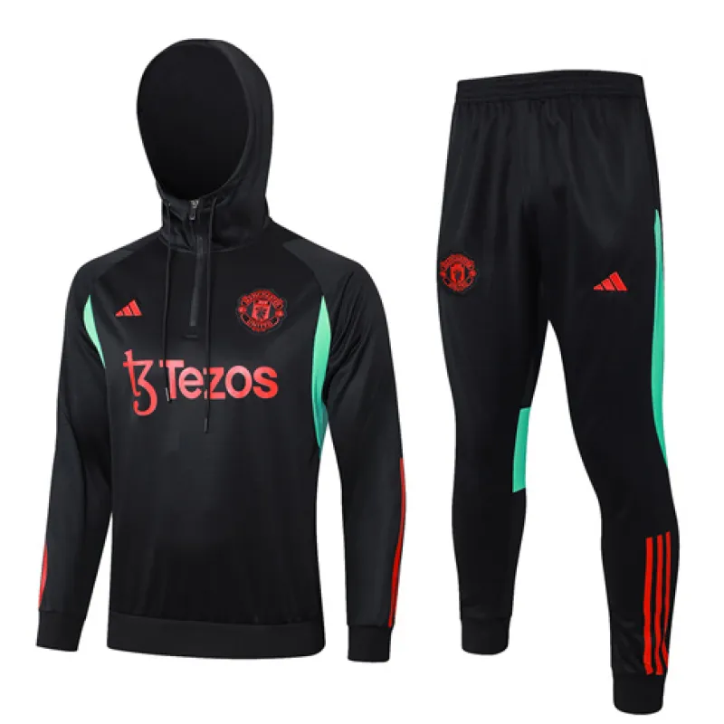 Manchester United Kids' Hooded Sports Suit 2024/25 Black
