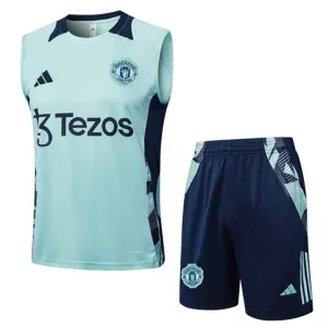 Manchester United Shorts und Weste Set 2024/25 Hellgrün