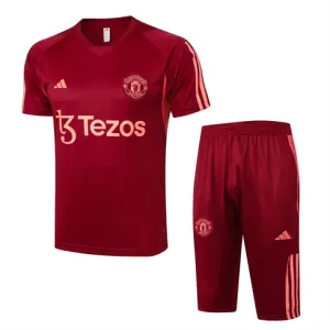 Manchester United Trainingsjersey + Shorts 2024/25 Weinrot