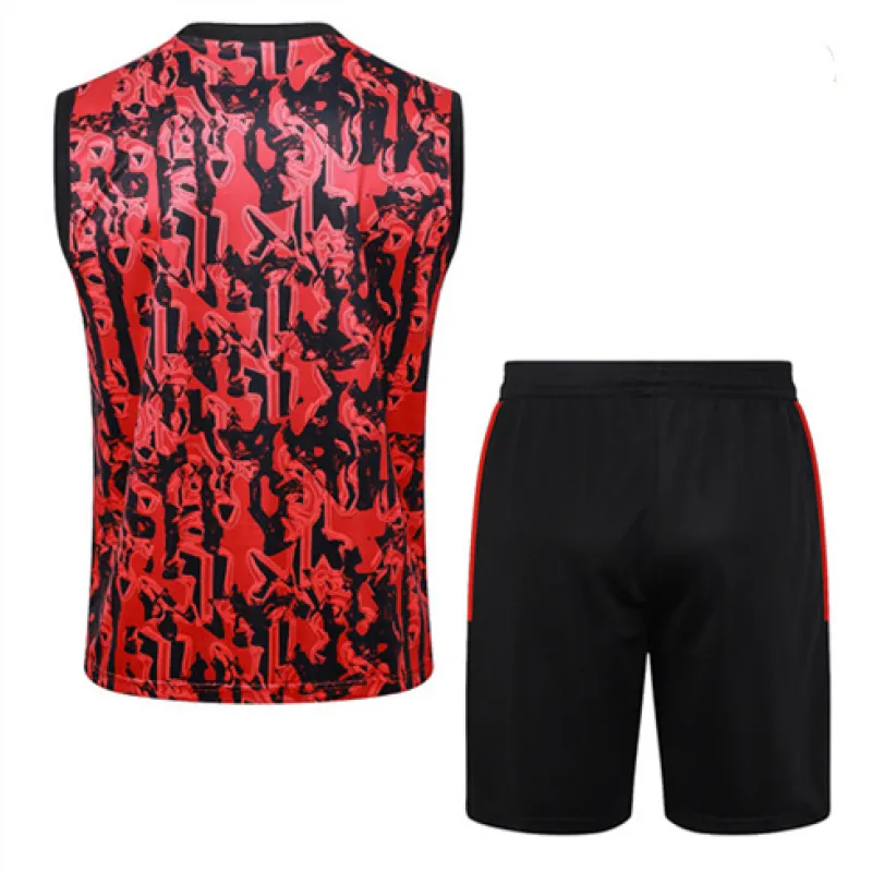 Jeu de short et de gilet de Manchester United 2024/25 Rouge