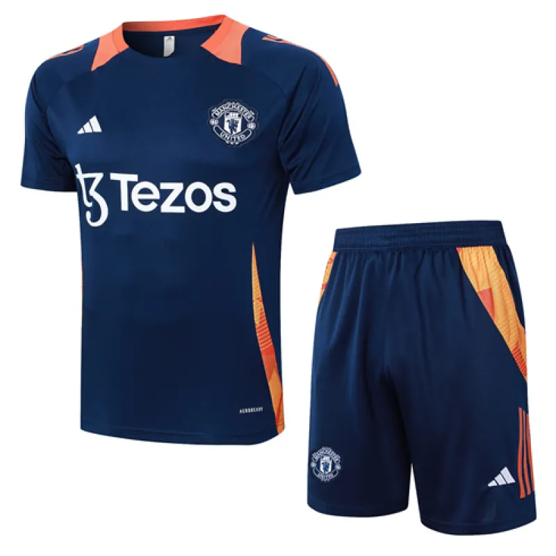 Manchester United Trainingsjersey + Shorts 2024/25 Blau