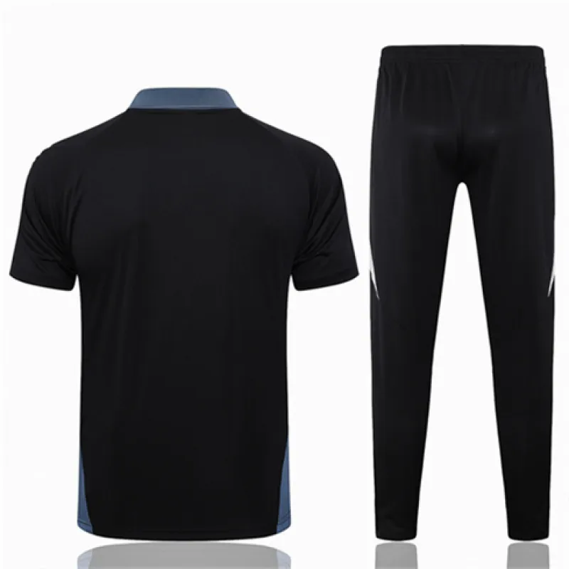 Maglia Polo di allenamento + Pantaloni di Manchester United 2024/25 Nero