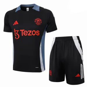 Manchester United Trainingsjersey + Shorts 2024/25 Schwarz