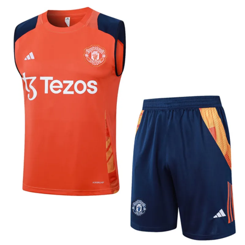 Set de pantalones cortos y chaleco de Manchester United 2024/25 Anaranjado