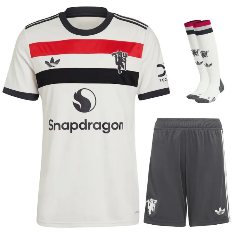 Manchester United 2024/25 Kinder - Drittes Trikotsatz - Weiß
