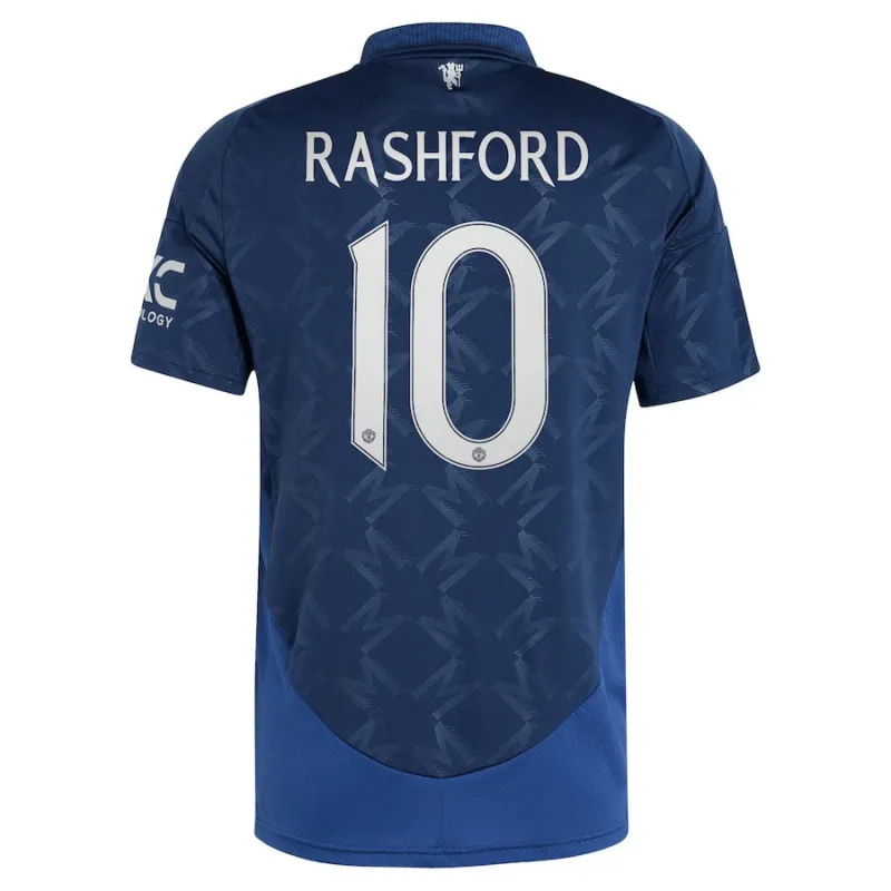 Rashford Manchester United 2024/25 Auswärts - Kinder - Trikotsatz - Blau