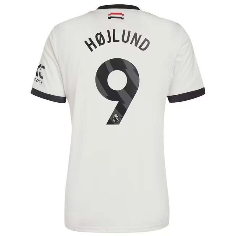 Højlund Manchester United 2024/25 Kinder - Drittes Trikotsatz - Weiß