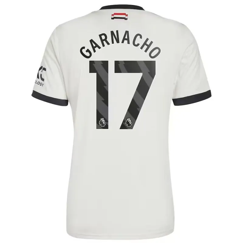Garnacho Manchester United 2024/25 Kinder - Drittes Trikotsatz - Weiß