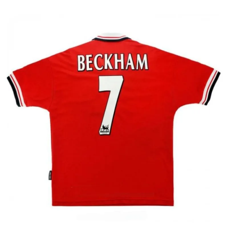 Beckham Manchester United Retro Trikot 1998-2000 Heimspiel - Rot