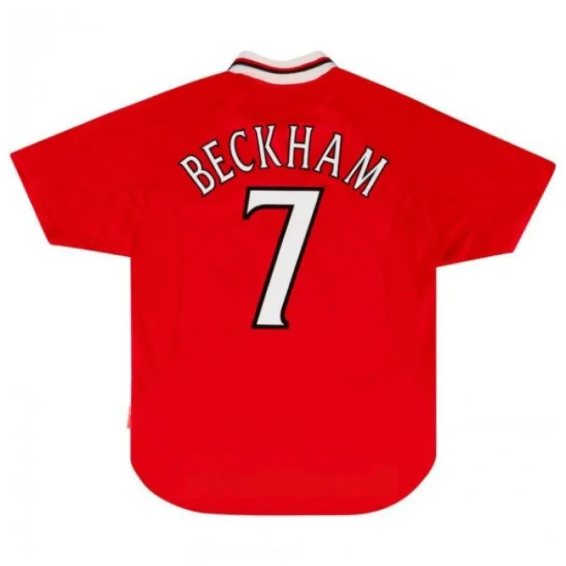 Beckham Manchester United Retro Trikot 1999-2000 Heimspiel - Rot