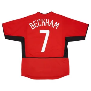 Beckham Manchester United Retro Trikot 2002-2004 Heimspiel - Rot
