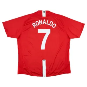 Cristiano  Ronaldo Manchester United Retro Trikot 2007-2009 Heimspiel - Rot