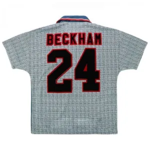 Beckham Manchester United Retro Trikot 1995/96 Auswärtsspiel - Grau