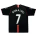 Cristiano Ronaldo Manchester United Retro Trikot 2007/08 Auswärtsspiel - Schwarz