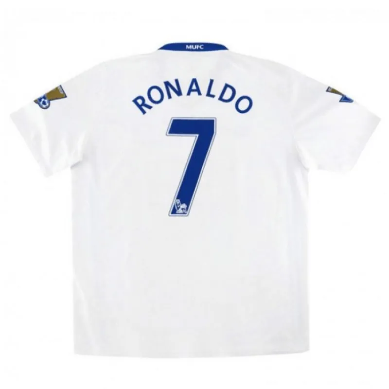 Cristiano Ronaldo Manchester United Retro Trikot 2008/09 Auswärtsspiel - Weiß