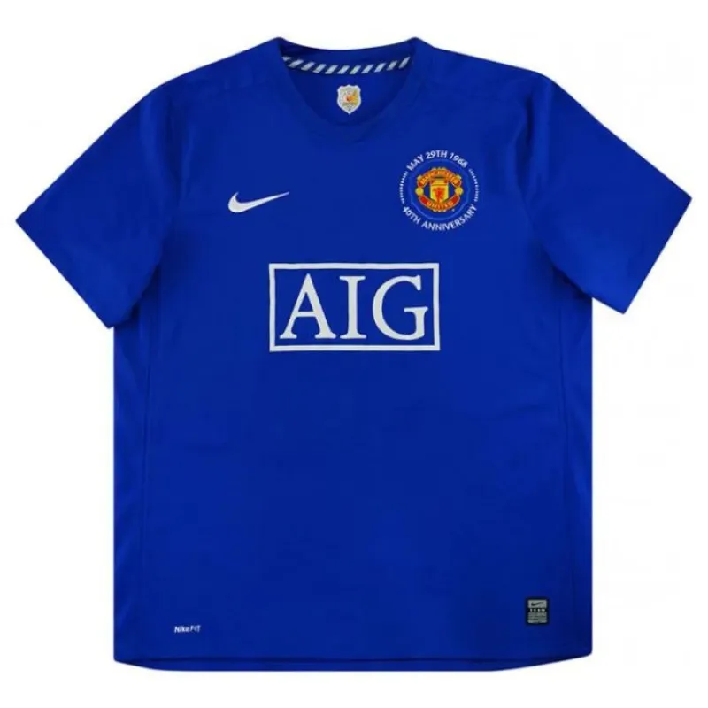 Cristiano Ronaldo Manchester United Retro Drittes Trikot 2008/09 - Blau