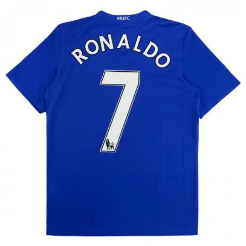 Cristiano Ronaldo Manchester United Retro Drittes Trikot 2008/09 - Blau