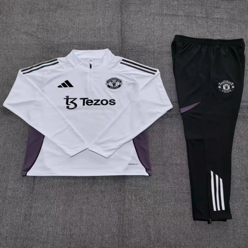 Manchester United 2025/26 Kinder Sportanzug Weiß