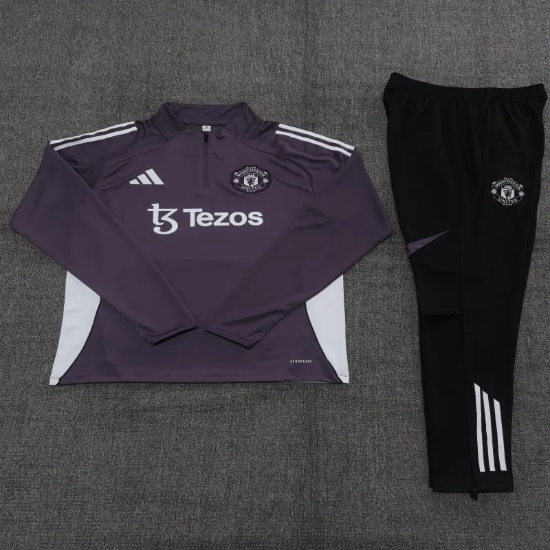 Manchester United 2025/26 Kinder Sportanzug Lila