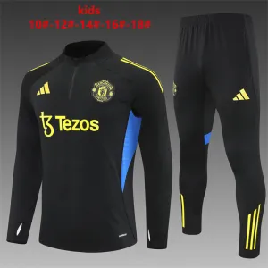 Manchester United 2025/26 Kinder Sportanzug Schwarz