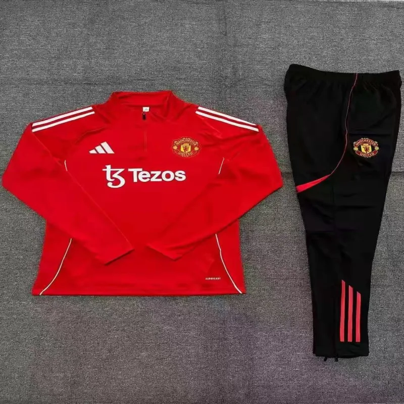 Manchester United 2025/26 Kinder Sportanzug Rot