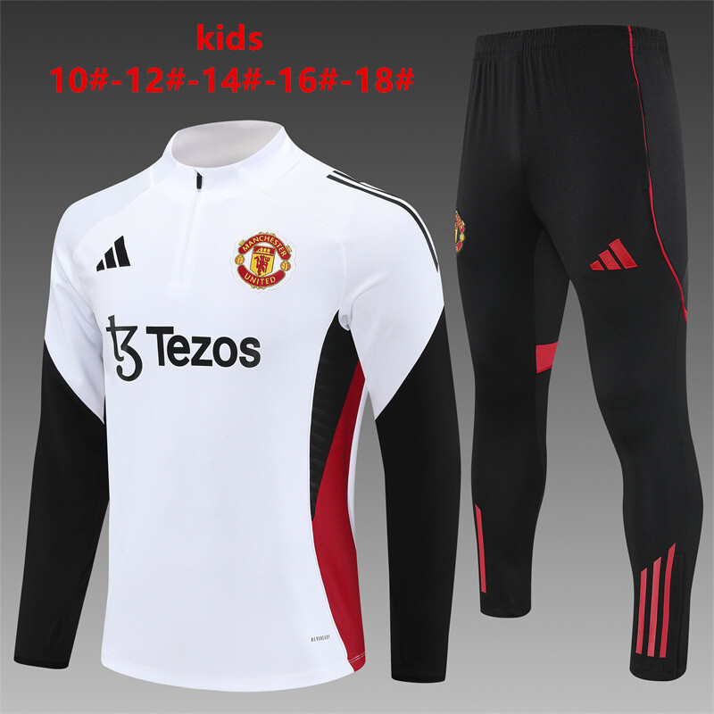 Manchester United 2025/26 Kinder Sportanzug Weiß
