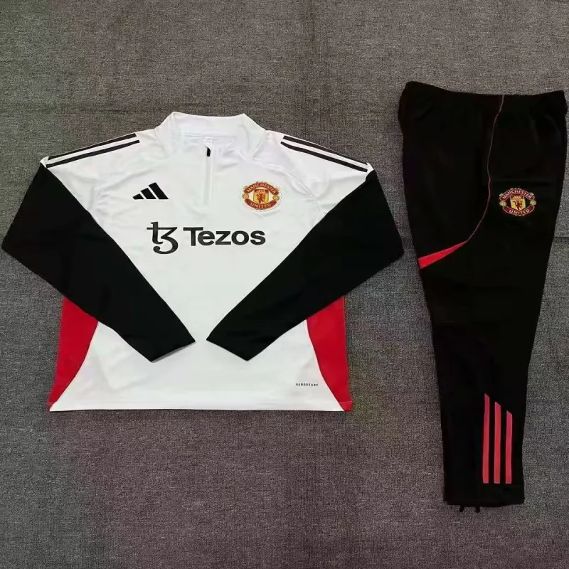 Manchester United 2025/26 Kinder Sportanzug Weiß
