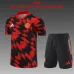 Manchester United 2025/26 Kinder Trainingsanzug Rot Schwarz