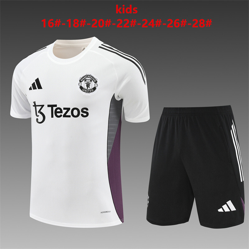 Manchester United 2025/26 Kinder Trainingsanzug weiß